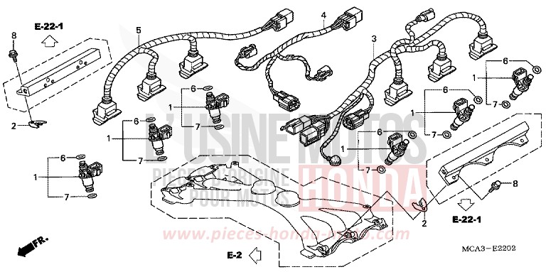 INJECTEUR de Gold Wing BLOODSTONE RED METALLIC (R287) de 2005